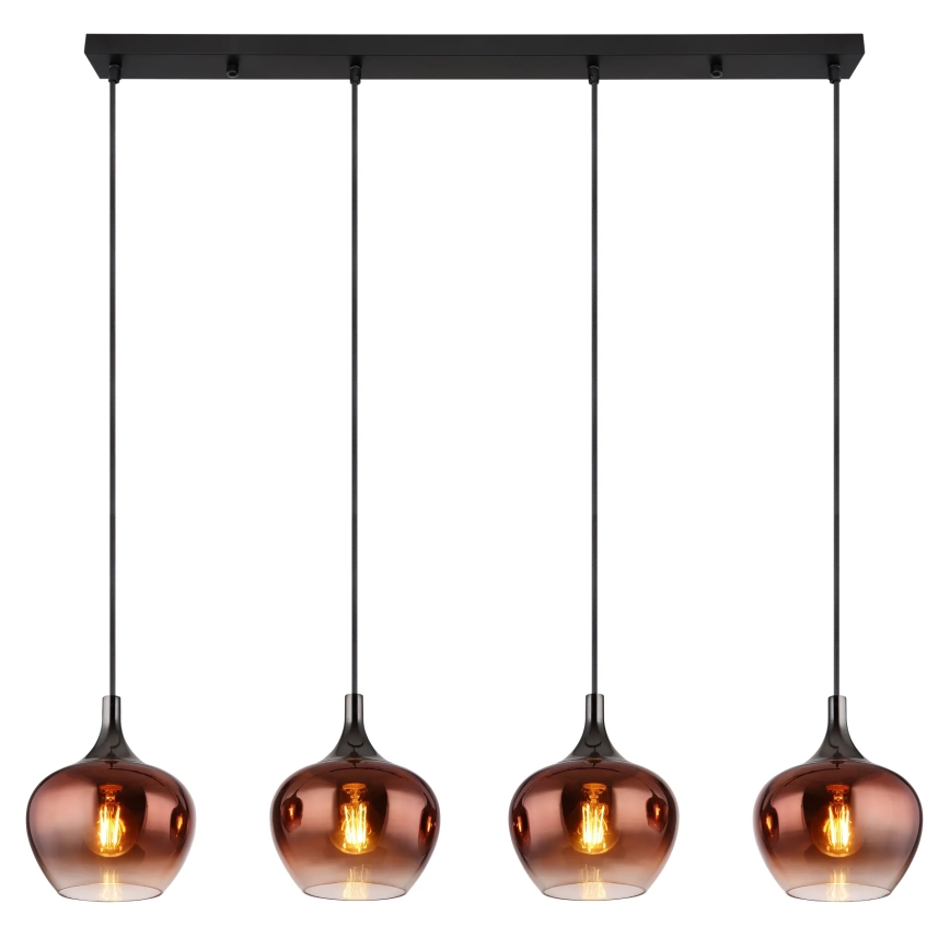 Globo - Hanglamp aan een koord 4xE27/40W/230V koper