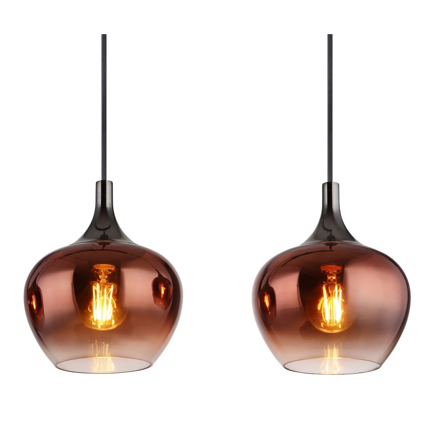 Globo - Hanglamp aan een koord 4xE27/40W/230V koper