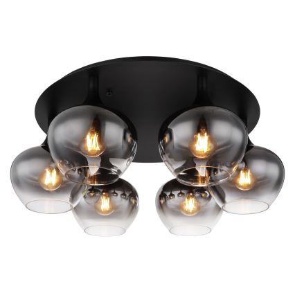 Globo - Lustre plafonnier 6xE27/40W/230V Ø 65 cm noir
