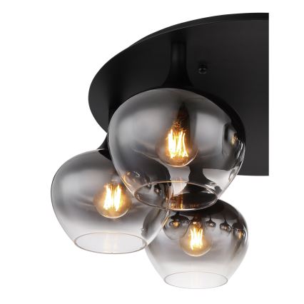 Globo - Lustre plafonnier 6xE27/40W/230V Ø 65 cm noir