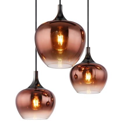 Globo - Koperen kroonluchter aan kabel 6xE27/40W/230V