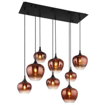 Globo - Koperen kroonluchter aan kabel 8xE27/40W/230V