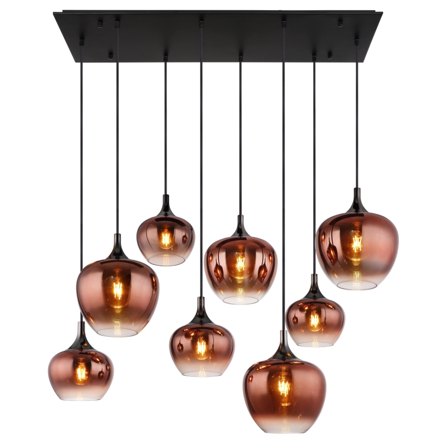Globo - Koperen kroonluchter aan kabel 8xE27/40W/230V