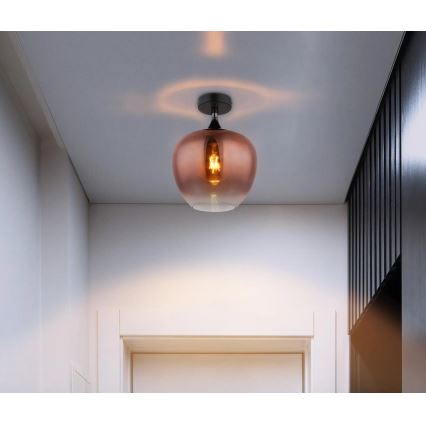 Globo - Plafondlamp 1xE27/40W/230V koper