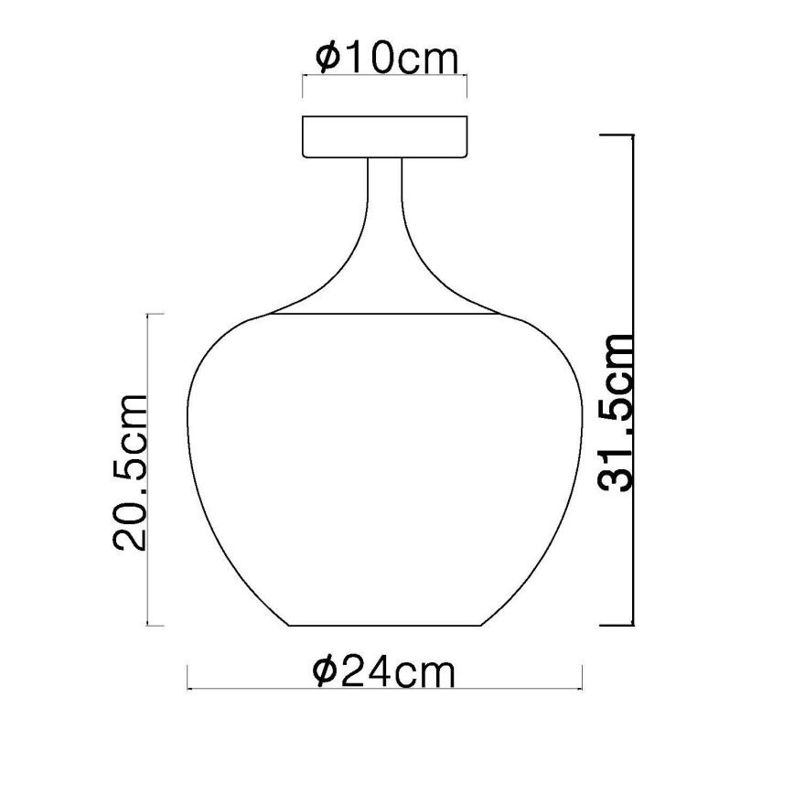 Globo - Plafondlamp 1xE27/40W/230V koper