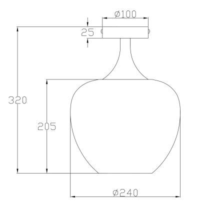 Globo - Plafondlamp 1xE27/40W/230V wit/antraciet