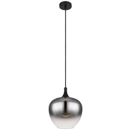 Globo - Hanglamp aan een koord 1xE27/40W/230V diameter 24 cm zwart