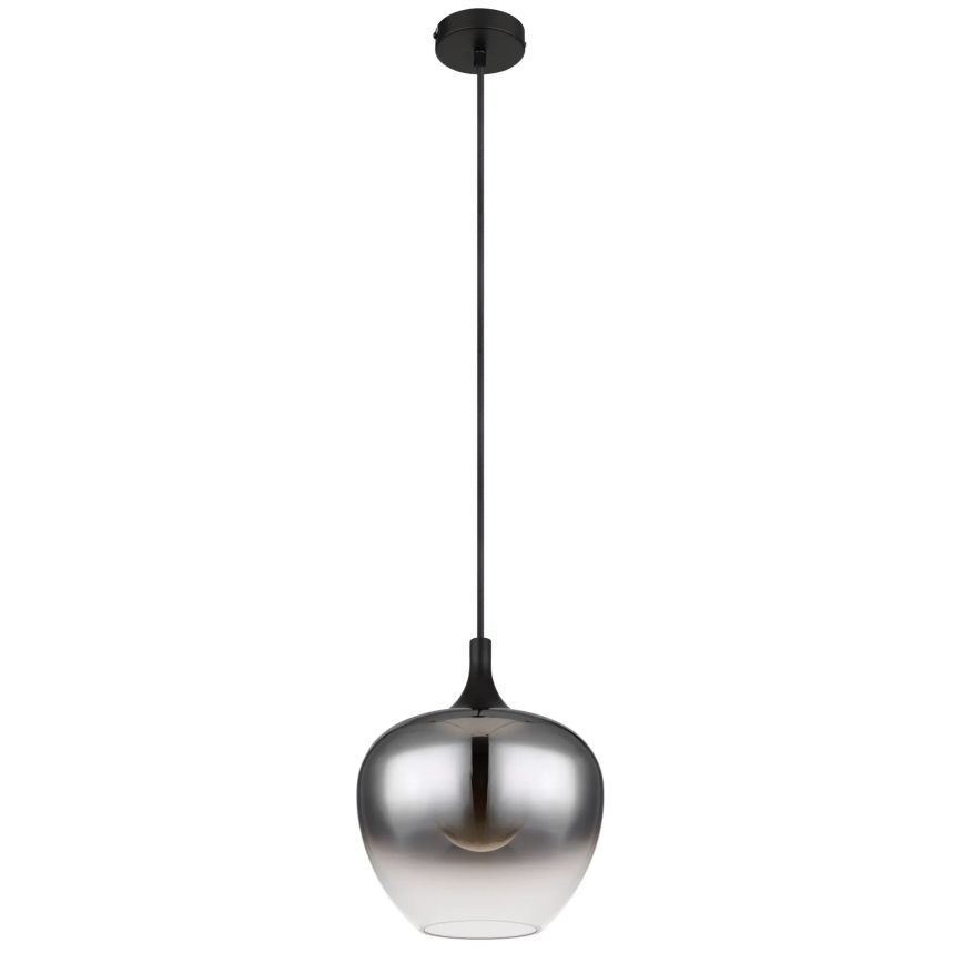 Globo - Hanglamp aan een koord 1xE27/40W/230V diameter 24 cm zwart
