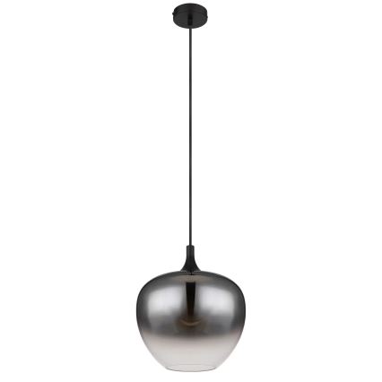 Globo - Hanglamp aan een koord 1xE27/60W/230V diameter 29 cm zwart