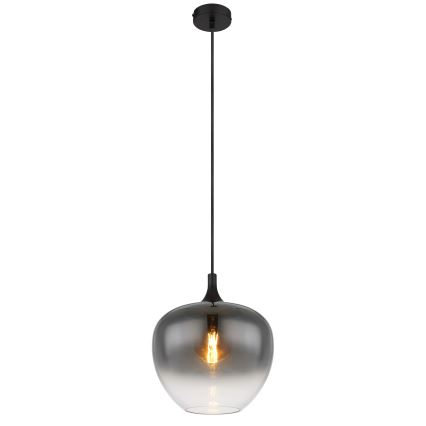 Globo - Hanglamp aan een koord 1xE27/60W/230V diameter 29 cm zwart