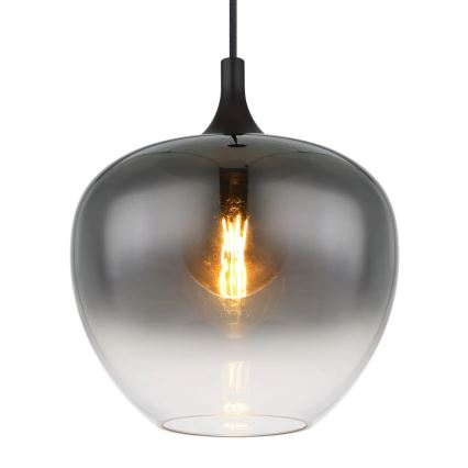 Globo - Hanglamp aan een koord 1xE27/60W/230V diameter 29 cm zwart