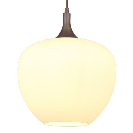 Globo - Hanglamp aan een koord 1xE27/60W/230V wit/bruin