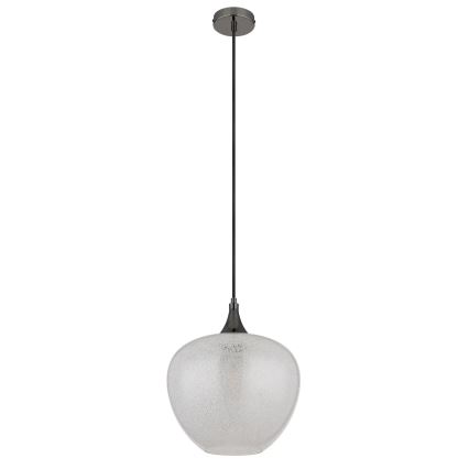 Globo - Hanglamp aan een koord 1xE27/40W/230V diameter 29 cm wit/antraciet