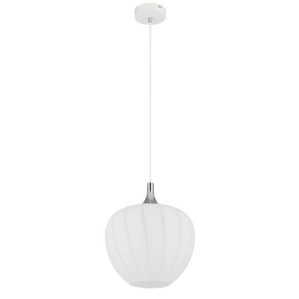 Globo - Hanglamp aan een koord 1xE27/60W/230V diameter 29 cm wit