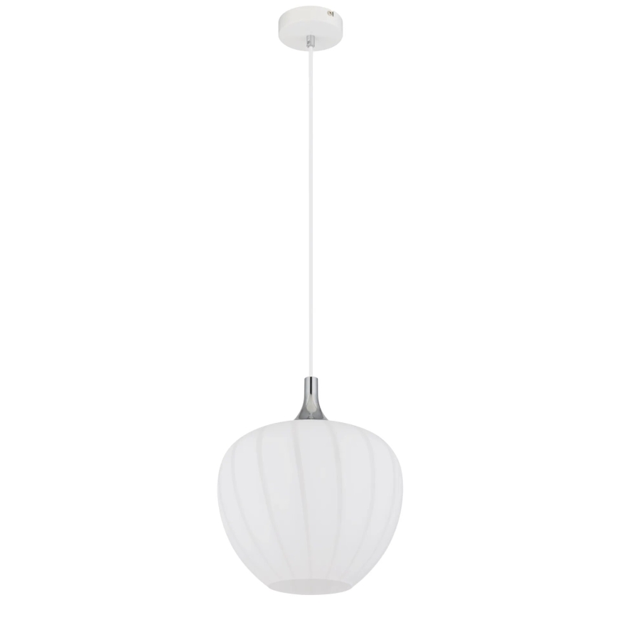 Globo - Hanglamp aan een koord 1xE27/60W/230V diameter 29 cm wit