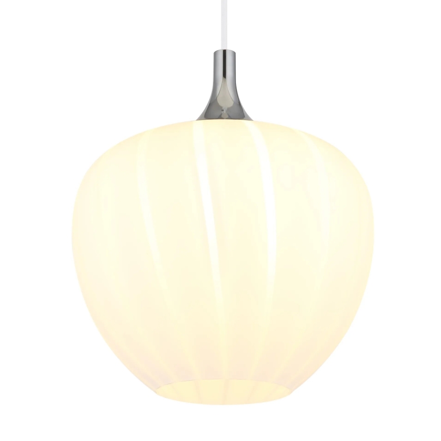 Globo - Hanglamp aan een koord 1xE27/60W/230V diameter 29 cm wit