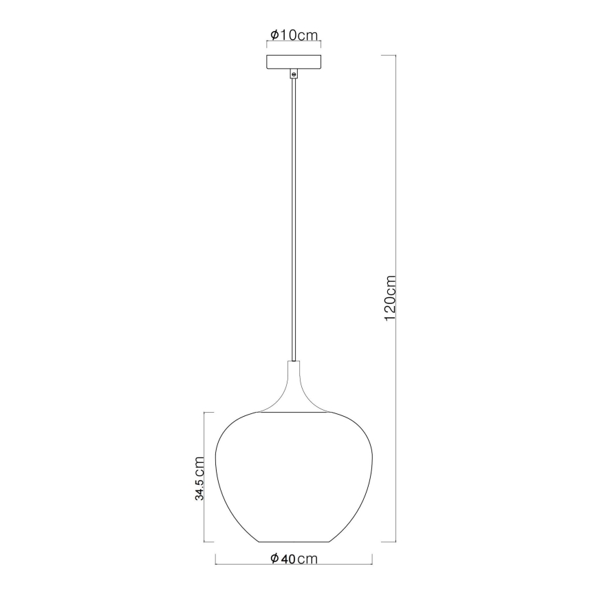 Globo - Hanglamp aan een koord 1xE27/60W/230V diameter 40 cm koper