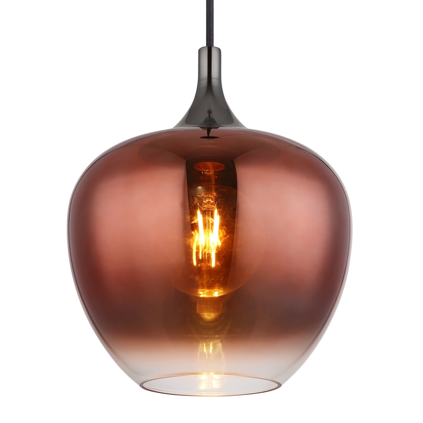 Globo - Hanglamp aan een koord 1xE27/60W/230V diameter 24 cm koper