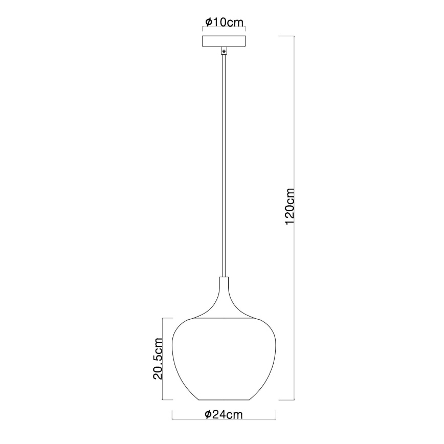 Globo - Hanglamp aan een koord 1xE27/60W/230V diameter 24 cm koper
