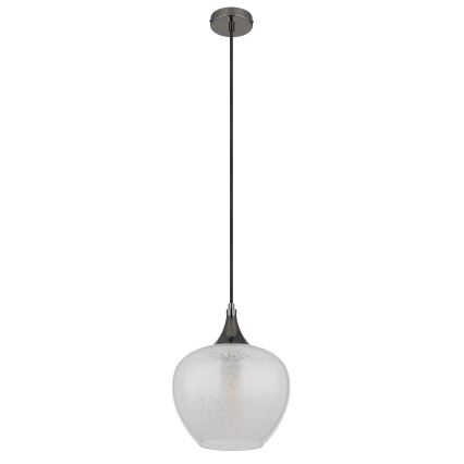 Globo - Hanglamp aan een koord 1xE27/40W/230V diameter 24 cm wit/antraciet