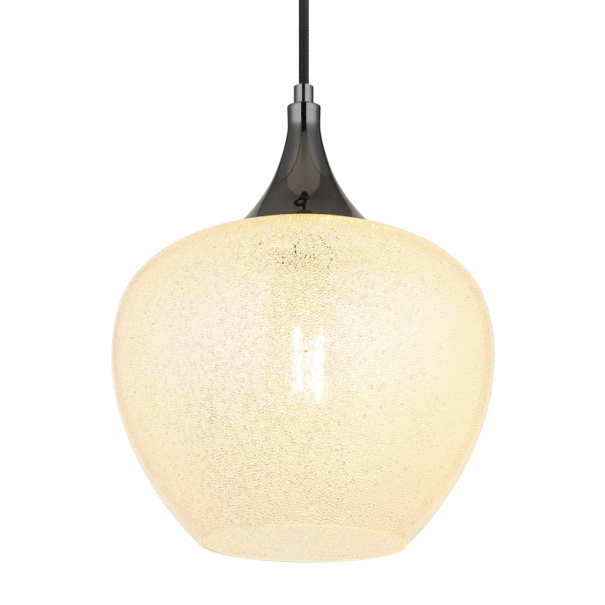 Globo - Hanglamp aan een koord 1xE27/40W/230V diameter 24 cm wit/antraciet