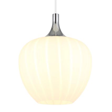 Globo - Hanglamp aan een koord 1xE27/60W/230V diameter 24 cm wit