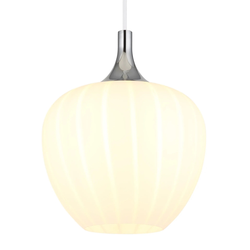 Globo - Hanglamp aan een koord 1xE27/60W/230V diameter 24 cm wit