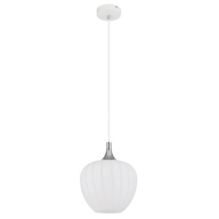 Globo - Suspension filaire 1xE27/60W/230V d. 24 cm blanc