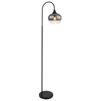 Globo - Staande lamp 1xE27/40W/230V zwart/gerookt