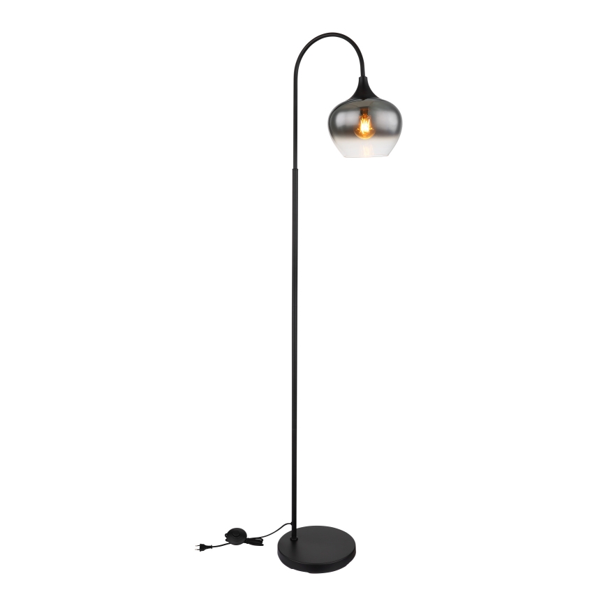 Globo - Staande lamp 1xE27/40W/230V zwart/gerookt