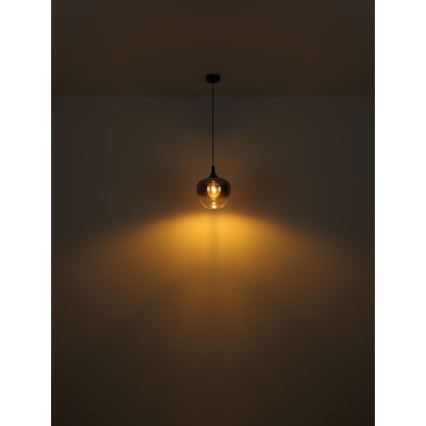 Globo - Staande lamp 1xE27/40W/230V zwart/gerookt