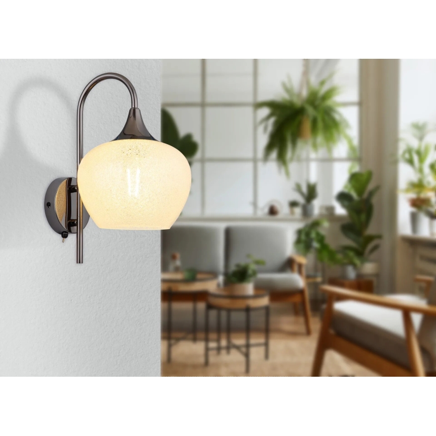 Globo - Wandlamp 1xE27/40W/230V wit/antraciet