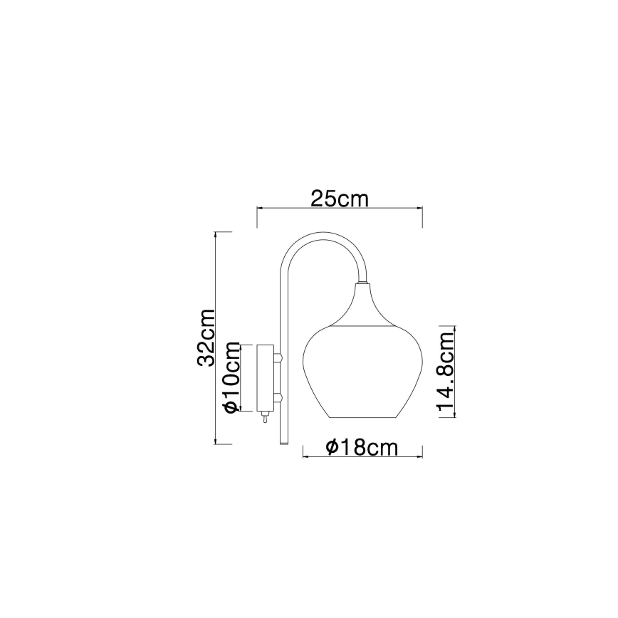 Globo - Wandlamp 1xE27/40W/230V wit