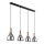 Globo 15550-4H - Suspension sur câble MATTEA 4xE27/6W/230V noir/verre fumé