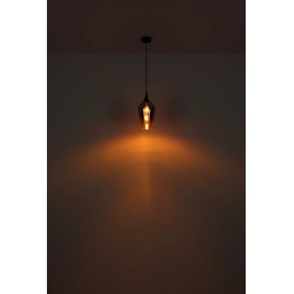 Globo - Hanglamp aan een koord 1xE27/60W/230V diameter 18 cm koper