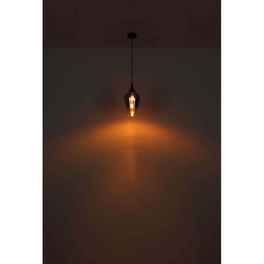 Globo - Hanglamp aan een koord 1xE27/60W/230V diameter 18 cm koper