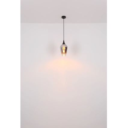 Globo - Hanglamp aan een koord 1xE27/60W/230V diameter 18 cm koper