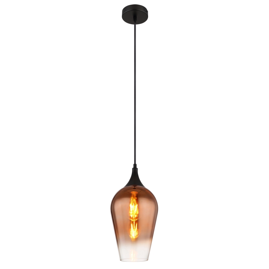Globo - Hanglamp aan een koord 1xE27/60W/230V diameter 18 cm koper