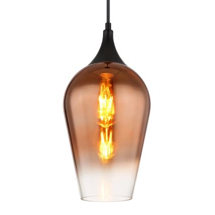 Globo - Hanglamp aan een koord 1xE27/60W/230V diameter 18 cm koper