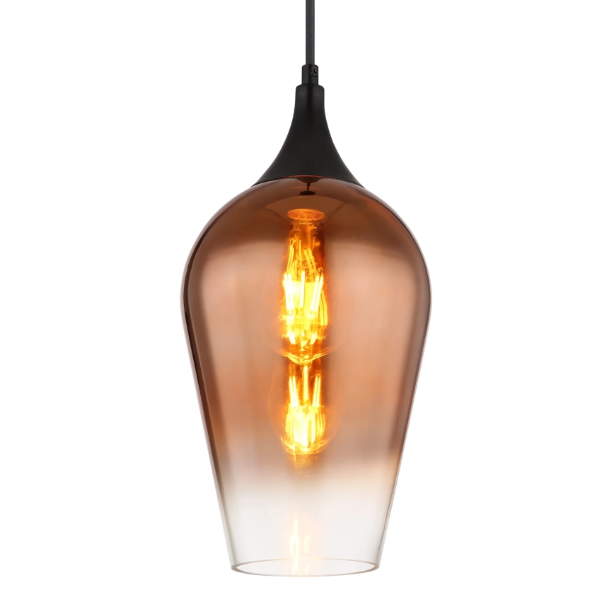 Globo - Hanglamp aan een koord 1xE27/60W/230V diameter 18 cm koper