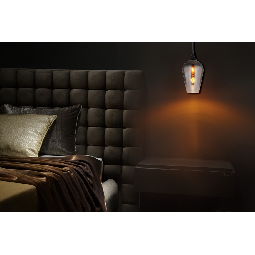 Globo - Hanglamp aan een koord 1xE27/60W/230V diameter 18 cm zwart