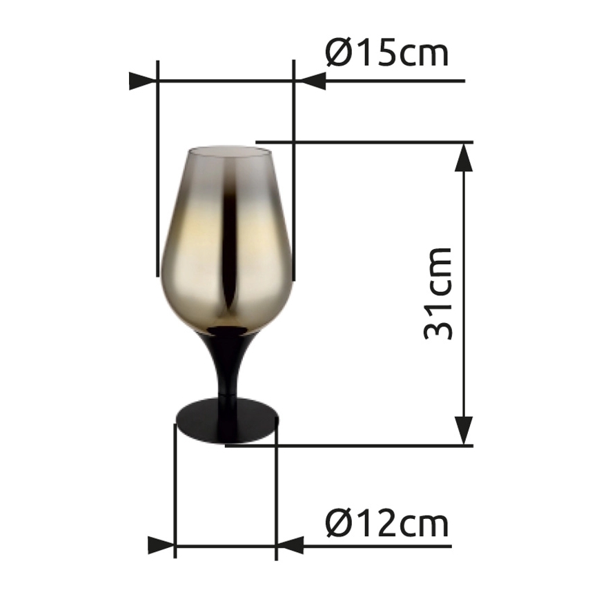 Globo - Tafellamp 1xE27/40W/230V diameter 15 cm goud