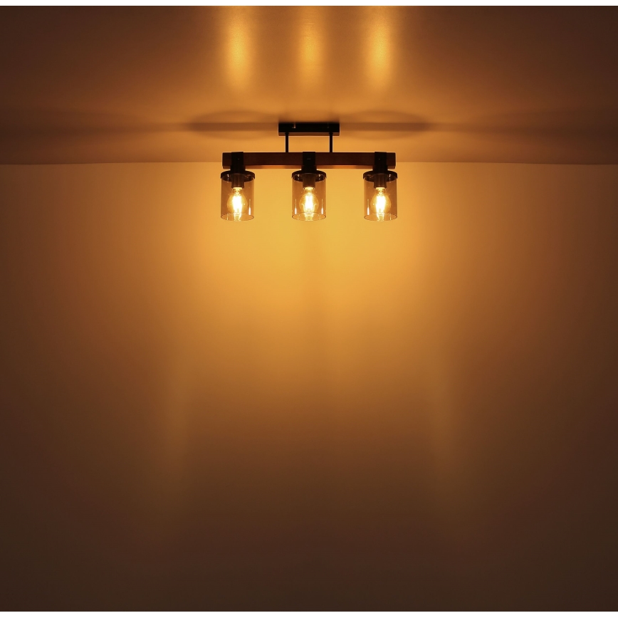 Globo - Bevestigde hanglamp 3xE27/60W/230V eiken