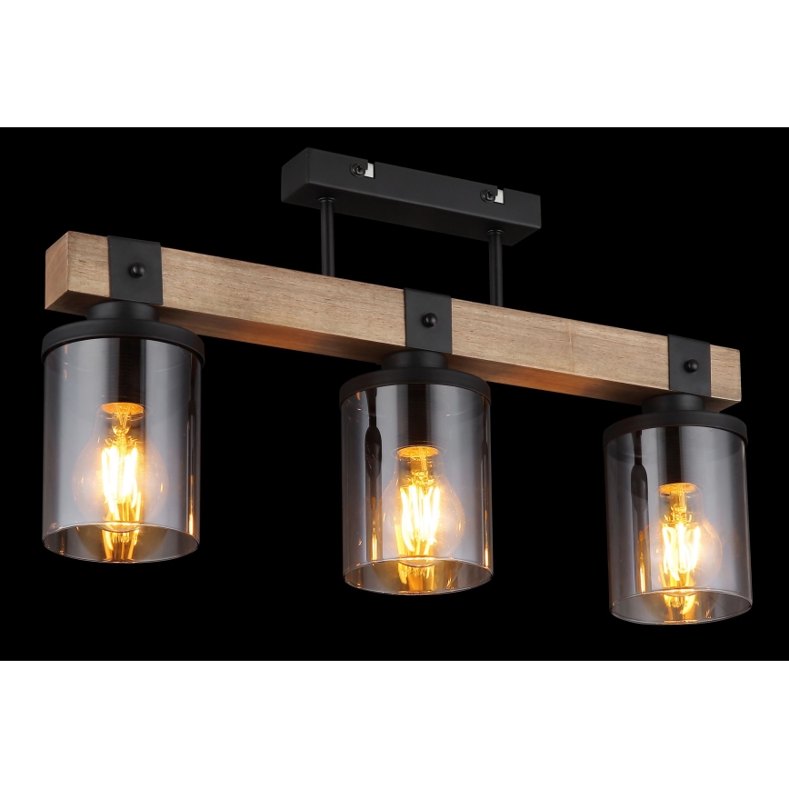 Globo - Bevestigde hanglamp 3xE27/60W/230V eiken