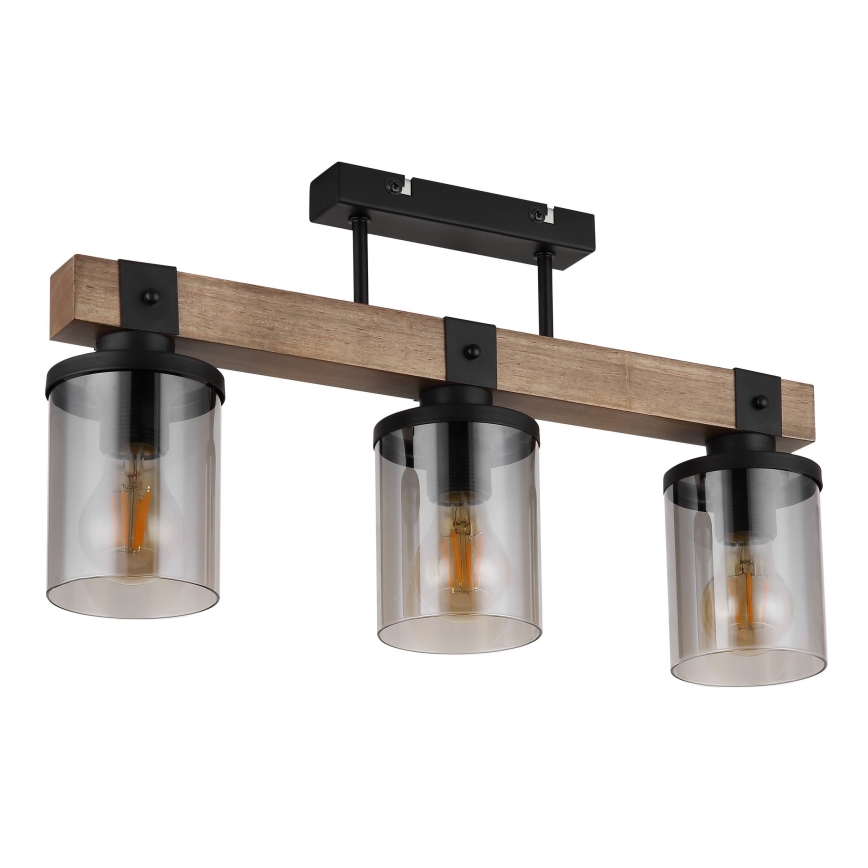 Globo - Bevestigde hanglamp 3xE27/60W/230V eiken