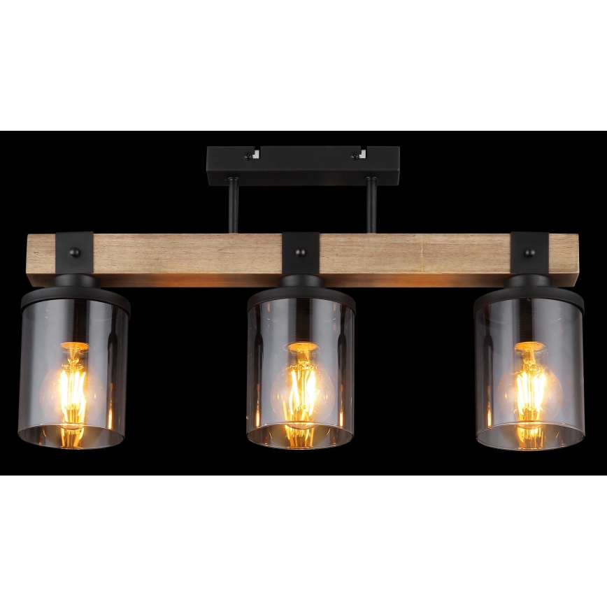 Globo - Bevestigde hanglamp 3xE27/60W/230V eiken