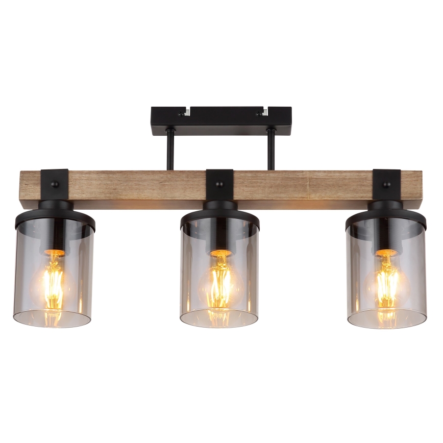 Globo - Bevestigde hanglamp 3xE27/60W/230V eiken
