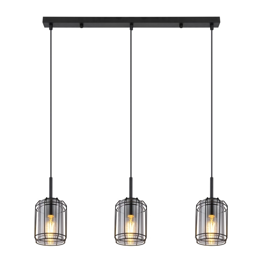 Globo - Suspension filaire 3xE27/60W/230V