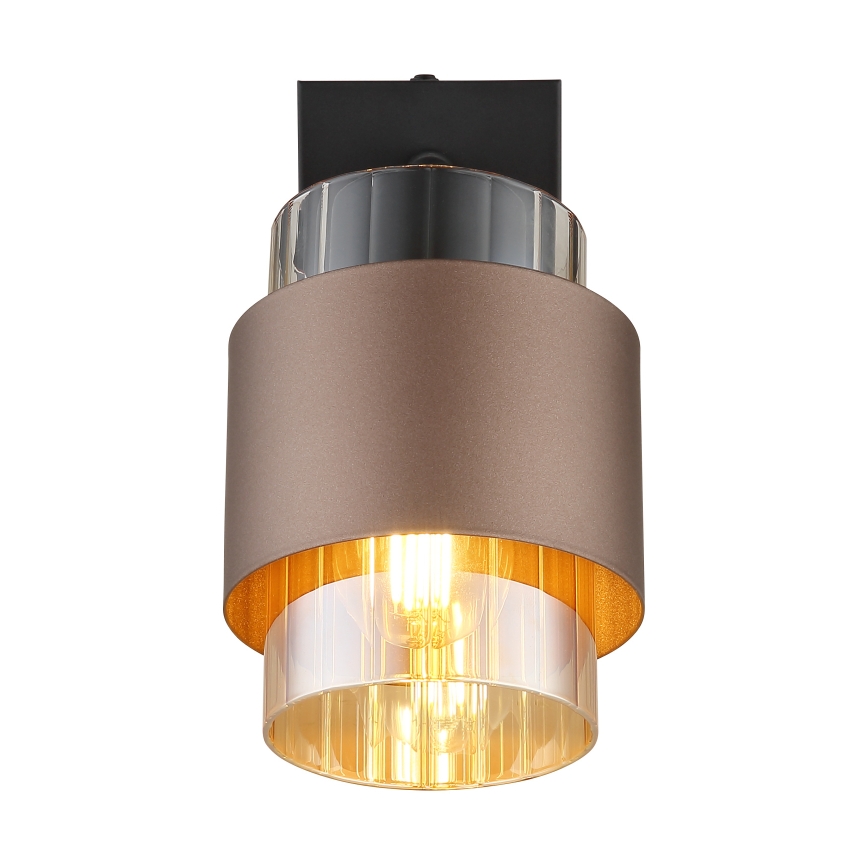 Globo - Wandspot 1xE27/40W/230V zwart/brons