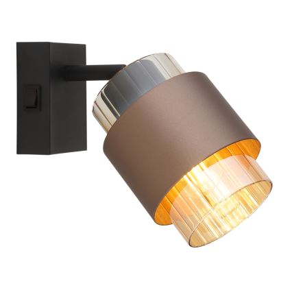 Globo - Wandspot 1xE27/40W/230V zwart/brons
